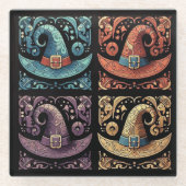 Wackelhexen Glasuntersetzer (Vorderseite)