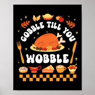 Wackelig vor Lachen lustiges Thanksgiving-Dinner Poster