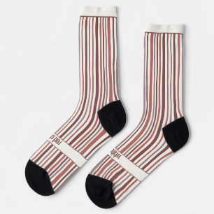 Wackelige Streifen, Rot und Weiß Socken