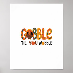 Wackeliger lustiger Thanksgiving-Truthahn  Poster