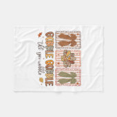 Wackeliger Thanksgiving Truthahn Fleecedecke (Vorderseite (Horizontal))