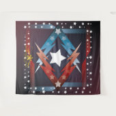 Wackelstars Wandteppich (Vorderseite (Horizontal))