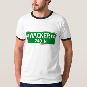Wacker Antrieb, Straßenschild Chicagos, IL T-Shirt