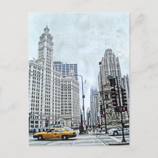 Wacker Dr. Chicago Postcard Postkarte (Vorderseite)