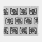 Wacklige Waschmaschine Fleecedecke (Vorderseite (Horizontal))