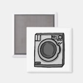 Wacklige Waschmaschine Magnet (Vorderseite/Rückseite)