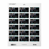 Wacky Bat Halloween Rücksendeadresse Adressaufkleber (Vorne)