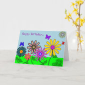 'Wacky-Blume-Karte Karte (Gelbe Blume)