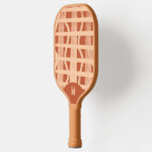 Wacky Boho Terrakotta Bemalt Monogrammiert Pickleball Schläger (Links)