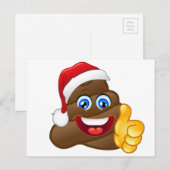 Wacky Brilliant Santa Kack Emoji Feiertagspostkarte (Vorne/Hinten)