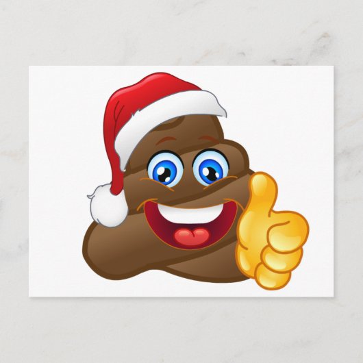 Wacky Brilliant Santa Kack Emoji Feiertagspostkarte (Vorderseite)