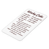 Wacky Cake Recipe Fridge Magnet Draft5 (Linke Seite)