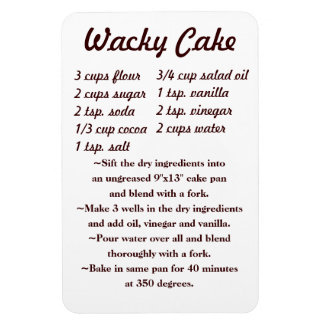 Wacky Cake Recipe Fridge Magnet Draft5