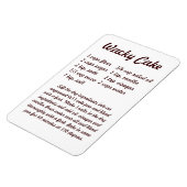 Wacky Cake Recipe Kühlschrankmagnet Magnet (Linke Seite)