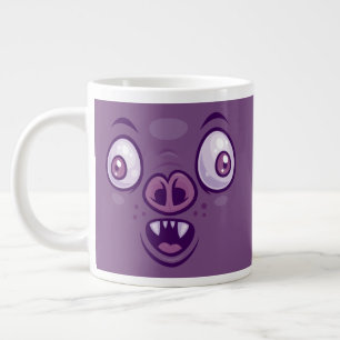Wacky Cartoon Vampire Bat Face Jumbo-Tasse