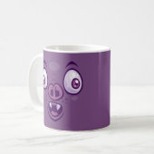 Wacky Cartoon Vampire Bat Face Kaffeetasse (Vorderseite Links)