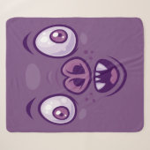 Wacky Cartoon Vampire Bat Face Sherpadecke (Vorderseite (Horizontal))