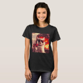 Wacky Cat Holding Wine Selfi With Fire Funny Sungl T-Shirt (Vorne ganz)