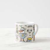 Wacky Doodles: Vintages Set Espressotasse (Vorderseite Rechts)