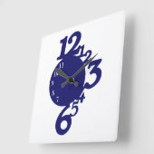 WacKy Fun Unique Royal Navy Blue Square Wall Clock Quadratische Wanduhr (Winkel)