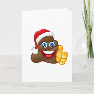 Wacky glänzende Sankt kacken Emoji Feiertagskarte