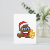 Wacky glänzende Sankt kacken Emoji Feiertagspostkarte (Stehend Vorderseite)