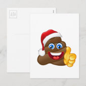 Wacky glänzende Sankt kacken Emoji Feiertagspostkarte (Vorne/Hinten)