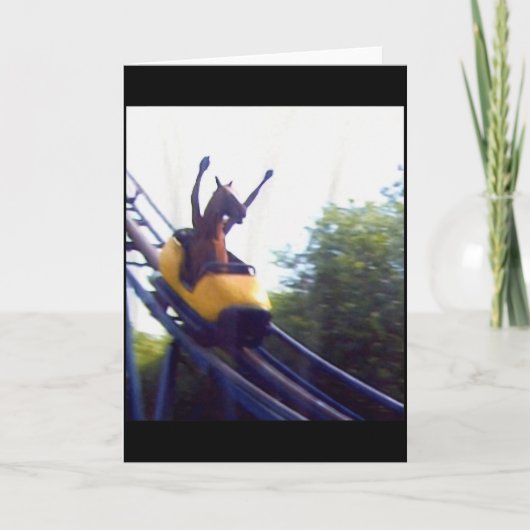 Wacky Horse Riding Achterbahn Meme Internet Fu Karte (Vorderseite)