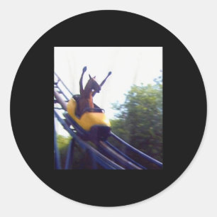 Wacky Horse Riding Roller Coaster Meme Internet Sp Runder Aufkleber