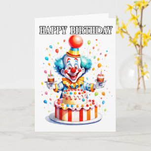 Wacky Little Birthday Party Clown Karte