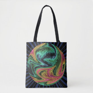 Wacky Neon Marble Graphic Tasche