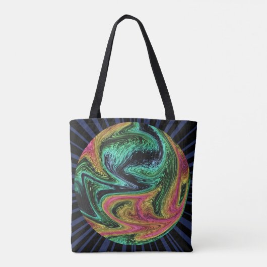 Wacky Neon Marble Graphic Tasche (Rückseite)