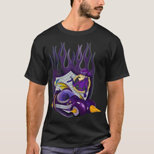 Wacky Races Dick Dastardardardardardardardarys Gem T-Shirt (Vorderseite)