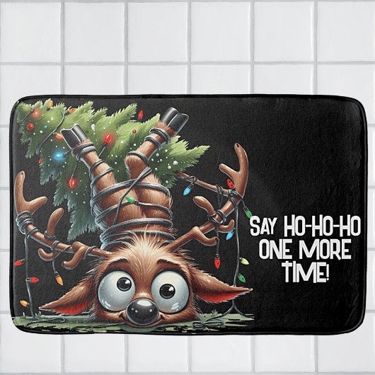 Wacky Reindeer Bath Mat Badematte