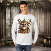 Wacky Reindeer Long Sleeve T - Shirt