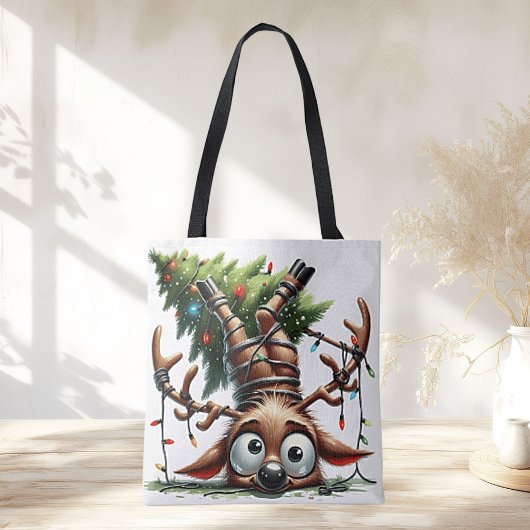 Wacky Reindeer Tote Bag Tasche