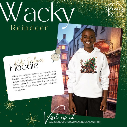 Wacky Rentier Kid's Pullover Hoodie