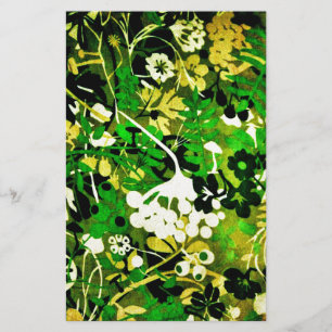 Wacky Retro Floral 1 Briefpapier