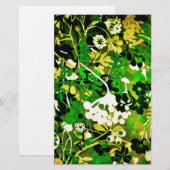 Wacky Retro Floral 1 Briefpapier (Vorne/Hinten)