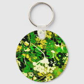 Wacky Retro Floral 1 Schlüsselanhänger (Vorderseite)