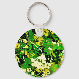 Wacky Retro Floral 1 Schlüsselanhänger