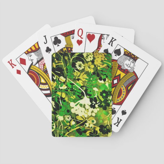 Wacky Retro Floral 1 Spielkarten (Rückseite)