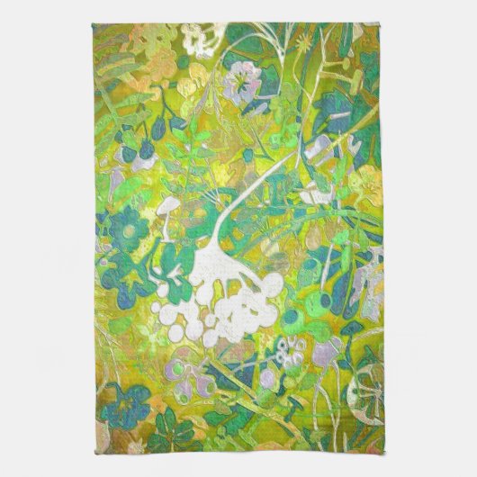 Wacky Retro Floral 2 Handtuch (Vertikal)