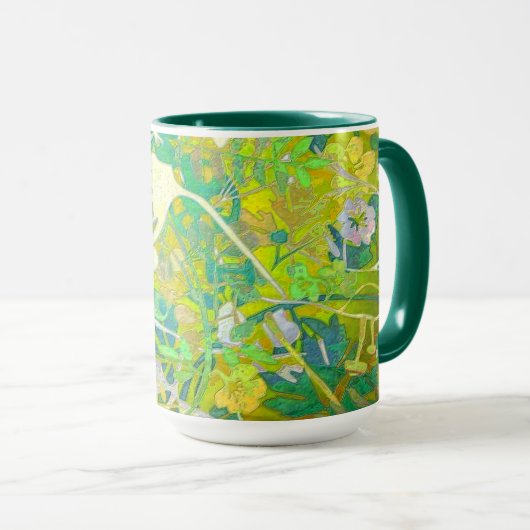 Wacky Retro Floral 2 Tasse (VorderseiteRechts)