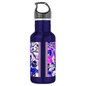 Wacky Retro Floral Edelstahlflasche (Rückseite)