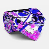 Wacky Retro Floral Krawatte (Gerollt)