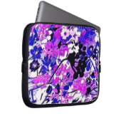 Wacky Retro Floral Laptopschutzhülle (Vorne Rechts)