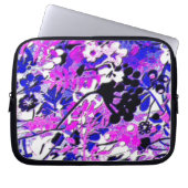 Wacky Retro Floral Laptopschutzhülle (Vorderseite)