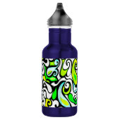 Wacky Retro Swirl 3 Edelstahlflasche (Rechts)