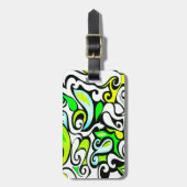 Wacky Retro Swirl 3 Gepäckanhänger (Vorderseite vertikal)